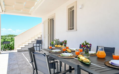 Villa Normanni: Table, Furniture, Property, Plant, Tableware, Building, Chair, Window, Wood, Architecture