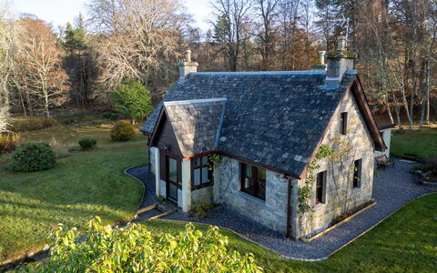 Rose Cottage: Building, Plant, Furniture, Table, Chair, Window, Shade, Tree, Orange, Outdoor Furniture
