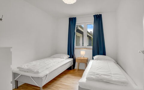 Rajna - 250M from the Sea: Interior Design, Ceiling, Floor, Flooring, Room, Furniture, Apartment, Bedroom, Window Covering, Bed