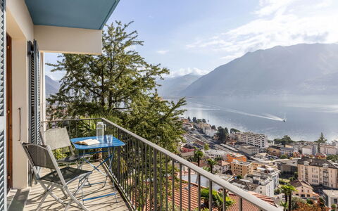 Egner- Apt.panorama: Sky, Cloud, Plant, Azure, Building, Mountain, Condominium, Wood, Residential Area, Tree
