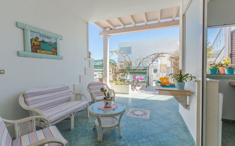Casa Laura: Furniture, Interior Design, Flowerpot, Apartment, Floor, Chair, Houseplant, Balcony, Shade, Design