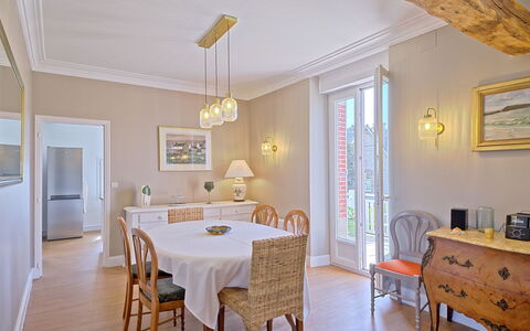 Ty Poulpry: Furniture, Interior Design, Flooring, Wall, Wood, Floor, Ceiling, Dining Room, Room, Table