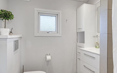 Adrienne - 490M from the Sea: Plumbing Fixture, Bathroom, Flooring, Wall, Interior Design, Floor, Sink, Bathroom Sink, Bathroom Cabinet, Toilet