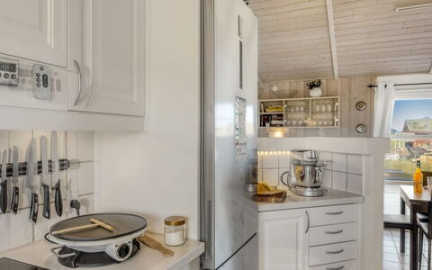 Adrienne - 490M from the Sea: Kitchen, Kitchen Appliance, Countertop, Interior Design, Major Appliance, Cabinetry, Flooring, Home Appliance, Wood, Ceiling