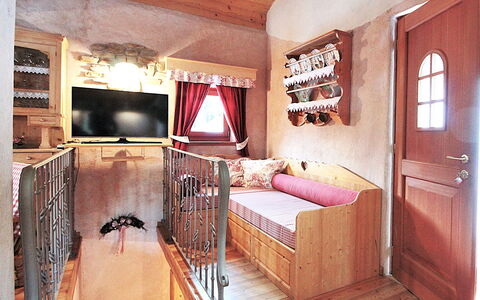 Baita Mountain View Pale San Martino: Property, Furniture, Wood, Building, Comfort, Interior Design, Floor, Bed Frame, Flooring, Window