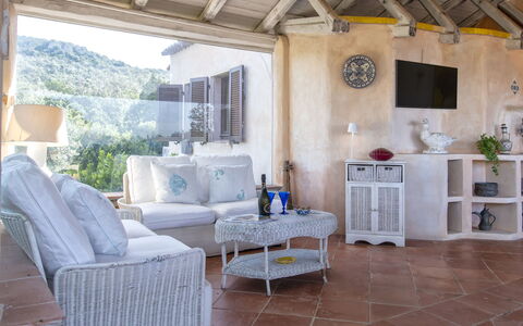 La Giulia Porto Cervo: Furniture, Property, Table, Plant, Wood, Interior Design, Flooring, Floor, Picture Frame, Chair