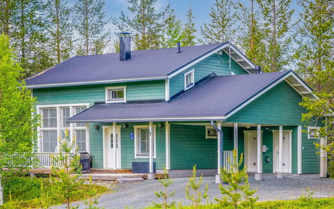 Rukan Tunturituuli: House, Roof, Siding, Home, Cottage, Paint, Estate, Farmhouse, Suburb, Porch