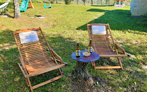 Casa Robinson Nature, Wifi, Istria, Croazia: Furniture, Wood, Outdoor Furniture, Chair, Sunlounger, Hardwood, Wood Stain, Chaise Longue, Armrest, Lumber