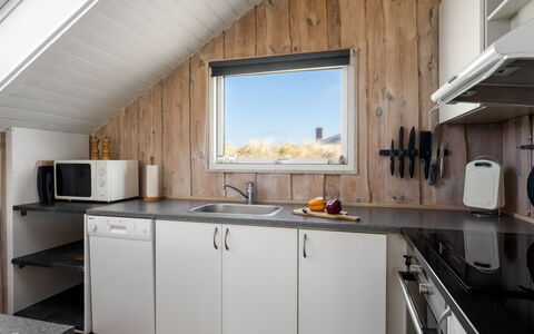 Mimi - 120M from the Sea: Wood, Home, Floor, Ceiling, Kitchen, Plumbing Fixture, Tap, Wood Stain, Countertop, Sink