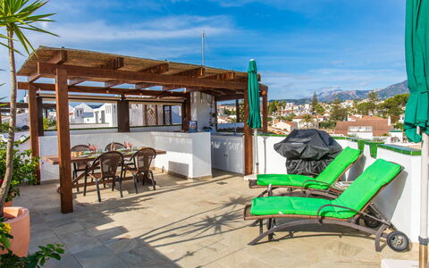 Parador del Mar: Sky, Cloud, Plant, Property, Building, Furniture, Azure, Shade, Outdoor Furniture, Architecture