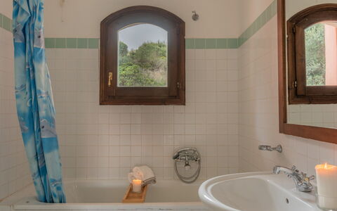 Apartments In Country Village Near Stintino: Plumbing Fixture, Bathroom, Bathroom Sink, Interior Design, Sink, Tap, Flooring, Floor, Plumbing, Mirror