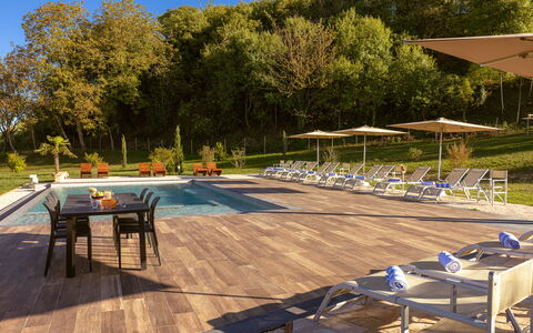 La Capanna, Borgo Campassini, Monteriggioni: Swimming Pool, Outdoor Furniture, Furniture, Resort, Sunlounger, Chair, Eco Hotel, Umbrella, Leisure, Garden