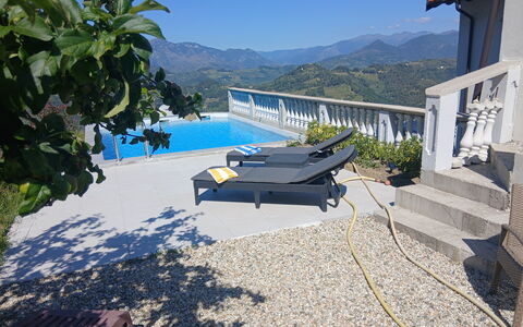 Villa dei Sogni: Blue, Swimming Pool, Leisure, Mountain Range, Outdoor Furniture, Resort, Eco Hotel, Shade, Ridge, Vacation