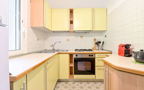 Il Gualdo: Kitchen, Kitchen Appliance, Major Appliance, Countertop, Wood, Flooring, Interior Design, Cabinetry, Floor, Room