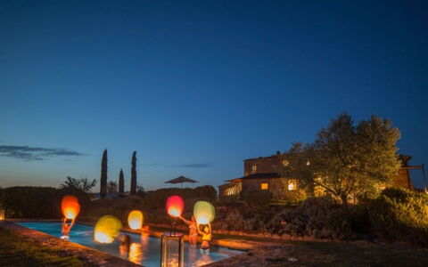 Prugnolo: Landscape, Night, Garden, Evening, Landscape Lighting, Dusk, Eco Hotel, Landscaping, Outdoor Furniture, Resort