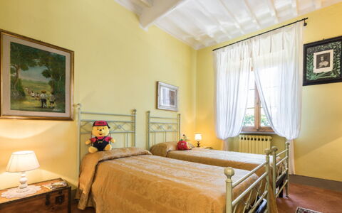 Villa Cerreta: Interior Design, Wall, Bed, Furniture, Bedroom, Ceiling, Flooring, Room, Floor, Bedding