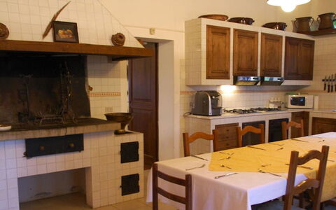 Villa del Lago: Furniture, Flooring, Interior Design, Wood, Floor, Kitchen, Ceiling, Room, Kitchen & Dining Room Table, Chair