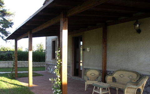 Podere dei Limoni: Wood, Porch, Column, Door, Shade, Outdoor Structure, Garden, Wood Stain, Backyard, Hardwood