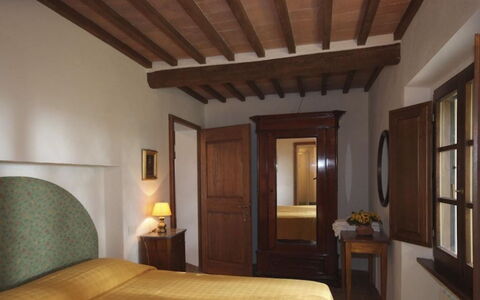 Santo Stefano: Furniture, Interior Design, Bed, Bedroom, Wall, Wood, Bed Sheet, Bedding, Flooring, Floor
