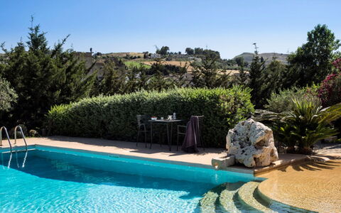 Villa dello Zingaro: Blue, Swimming Pool, Resort, Garden, Eco Hotel, Landscaping, Shade, Backyard, Water Feature