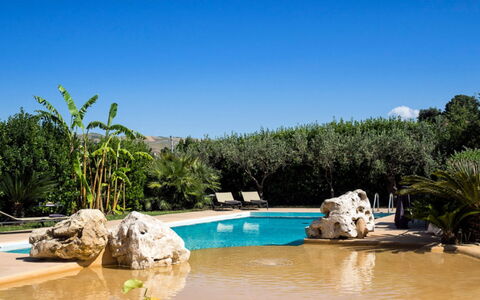 Villa dello Zingaro: Water, Swimming Pool, Resort, Eco Hotel, Water Feature, Landscaping, Leisure, Tropics, Garden