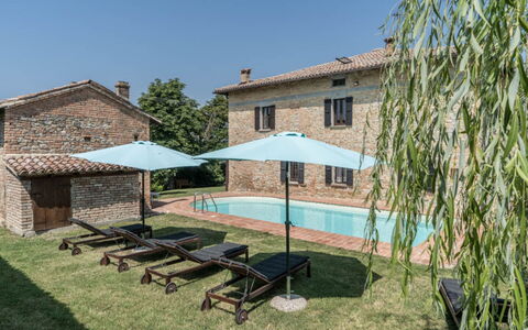 Cascina Arcangelo: House, Residential Area, Architecture, Home, Estate, Swimming Pool, Cottage, Outdoor Furniture, Farmhouse, Hacienda