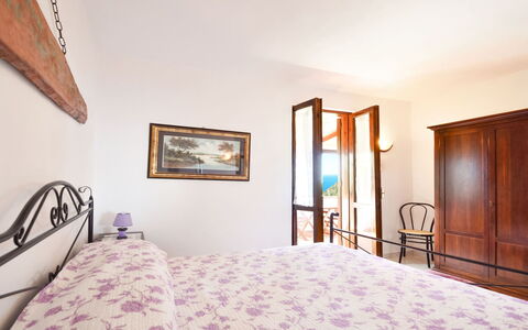 Villa Campanella: Furniture, Bedroom, Bed, Interior Design, Bedding, Bed Frame, Floor, Bed Sheet, Flooring, Ceiling