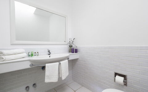 Villa Luce: Plumbing Fixture, Interior Design, Flooring, Bathroom, Bathroom Sink, Floor, Sink, Tap, Plumbing