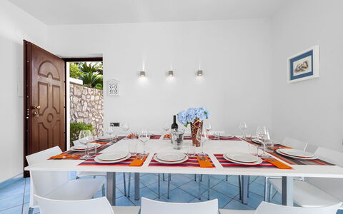 Villa Flora: Furniture, Interior Design, Table, Flooring, Chair, Kitchen & Dining Room Table, Floor, Home, Room, Dining Room