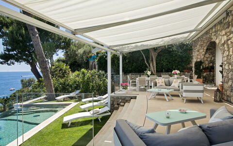Villa Ribes: Furniture, Outdoor Furniture, Swimming Pool, Resort, Chair, Shade, Leisure, Eco Hotel, Balcony, Patio