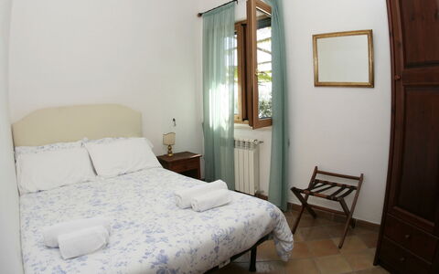 Villa Sant'Agata: Wood, Floor, Interior Design, Flooring, Furniture, Room, Door, Bed, Bedroom, Wood Stain