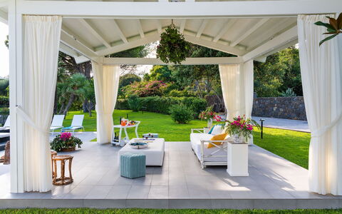 Villa del Faro: Furniture, Gazebo, Outdoor Furniture, Garden, Shade, Chair, Outdoor Structure, Canopy, Pavilion, Pergola