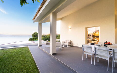 Villa Vernissage: Flooring, Floor, Home, Outdoor Furniture, Shade, Chair, Swimming Pool, Porch, Estate, Resort