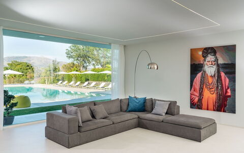 Villa Contemporanea: Furniture, Interior Design, Flooring, Floor, Couch, Living Room, Wood, Table, Coffee Table