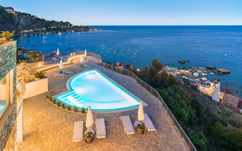 Villa Taormina- Baya Bella: Blue, Water, Body Of Water, Swimming Pool, Sea, Coast, Resort, Coastal And Oceanic Landforms, Ocean, Beach