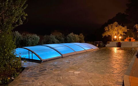 Villa Sarzana: Blue, Swimming Pool, Composite Material, Water Feature, Landscape Lighting, Design, Night, Resort, Hotel, Eco Hotel