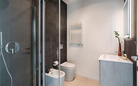 Villa Nina: Bathroom, Plumbing Fixture, Flooring, Floor, Interior Design, Toilet, Sink, Tap, Plumbing, Toilet Seat