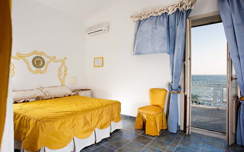 Villa Teresa: Blue, Bedroom, Sea, Resort, Bedding, Linens, Bed Sheet, Hotel, Ocean, Bed