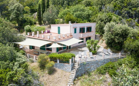 Villa Marciana: Shade, Garden, Estate, Umbrella, Landscaping, Outdoor Furniture, Eco Hotel, Villa, Hacienda, Outdoor Table