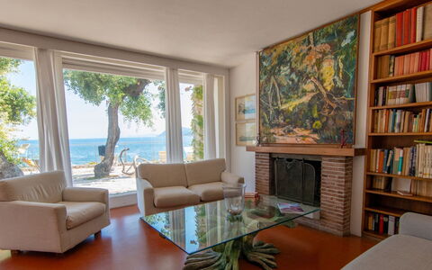 Terrazza Dell'Elba: Furniture, Wood, Interior Design, Floor, Room, Sea, Living Room, Couch, Chair