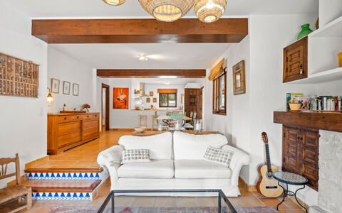 La Familia: Furniture, Interior Design, Flooring, Couch, Wall, Floor, Wood, Ceiling, Living Room, Room