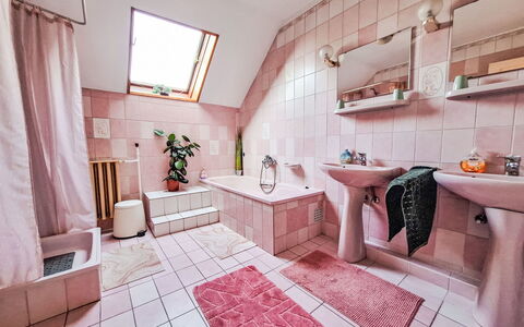 Bonika: Plumbing Fixture, Interior Design, Tap, Floor, Plumbing, Sink, Bathroom, Room, Tile, Bathtub