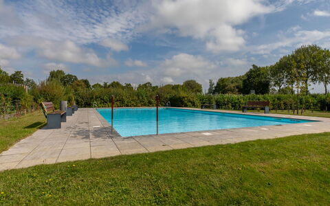 Buitenplaats Schouwen Nr 86: Blue, Daytime, Tree, Swimming Pool, Shade, Garden, Landscaping, Park, Water Feature