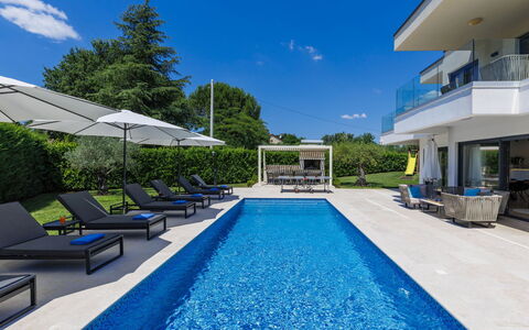 Frani: Blue, Swimming Pool, Resort, Leisure, Outdoor Furniture, Eco Hotel, Landscaping, Shade, Hotel, Villa