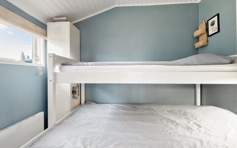 Aarno - 120M from the Sea: Bed, Bedroom, Bunk Bed, Interior Design, Floor, Bedding, Bed Sheet, Ceiling, Flooring, Linens