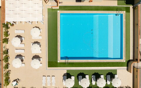 Le Fontane Apartments In Villasimius: Swimming Pool, Resort, Flooring, Interior Design, Floor, Furniture, Leisure, Thermae, Leisure Centre, Chair