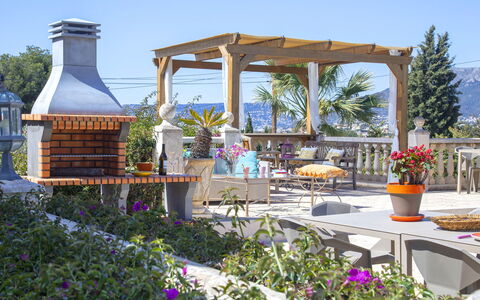 C&M: Furniture, Flowerpot, Table, Outdoor Furniture, Chair, Garden, Resort, Outdoor Table, Shade