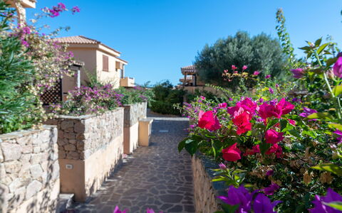 Golfo Aranci Apartments With Ac: Garden, Landscaping, Villa, Hacienda, Wildflower, Balcony, Botanical Garden, Eco Hotel, Resort Town