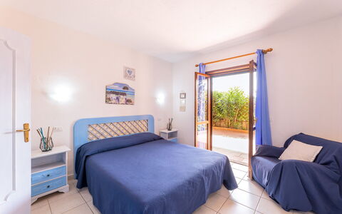 Golfo Aranci Apartments With Ac: Furniture, Apartment, Resort, Chair, Bedroom, Hotel, Bed, Villa, Bedding, Bed Frame