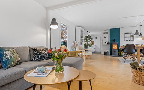 Runhild - 450M from the Sea: Furniture, Interior Design, Flooring, Couch, Wall, Floor, Living Room, Wood, Ceiling, Room